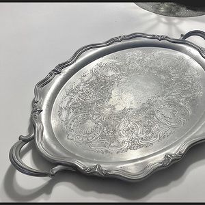 Vintage Reed & Barton pewter Winthrop large butler tray